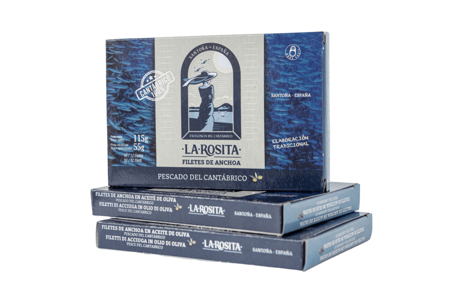 Productos de nuestra tierra - Filetes De Anchoas Del Cantábrico En Aceite De Oliva 115g